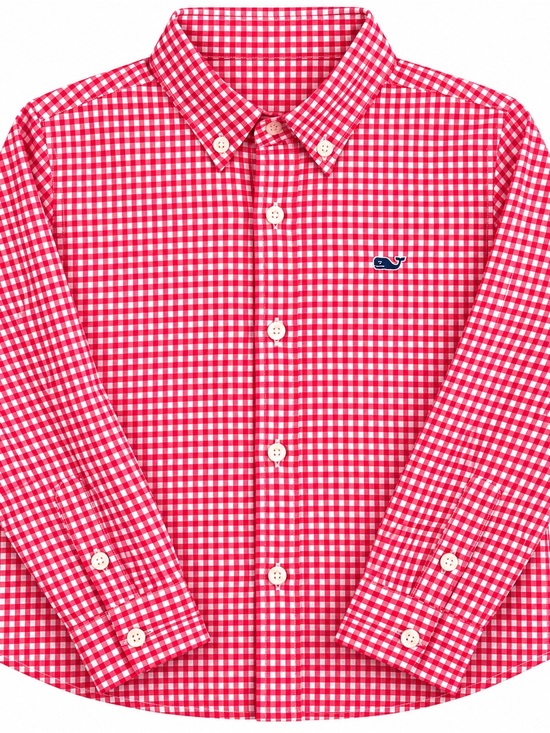 Vineyard Vines Other - Vineyard Vines Boys Performance Gingham Button-Down Shirt – Size 16